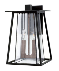 15"H Walker 2-Light Medium Outdoor Wall Light in Black