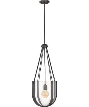 Vaso 1-Light Medium Pendant in Brushed Graphite