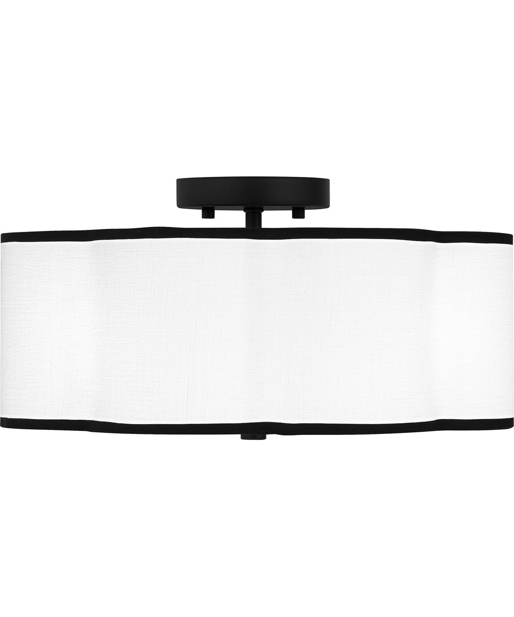 Quoizel Semi-Flush Mount Medium 4-light Semi Flush Mount Matte Black