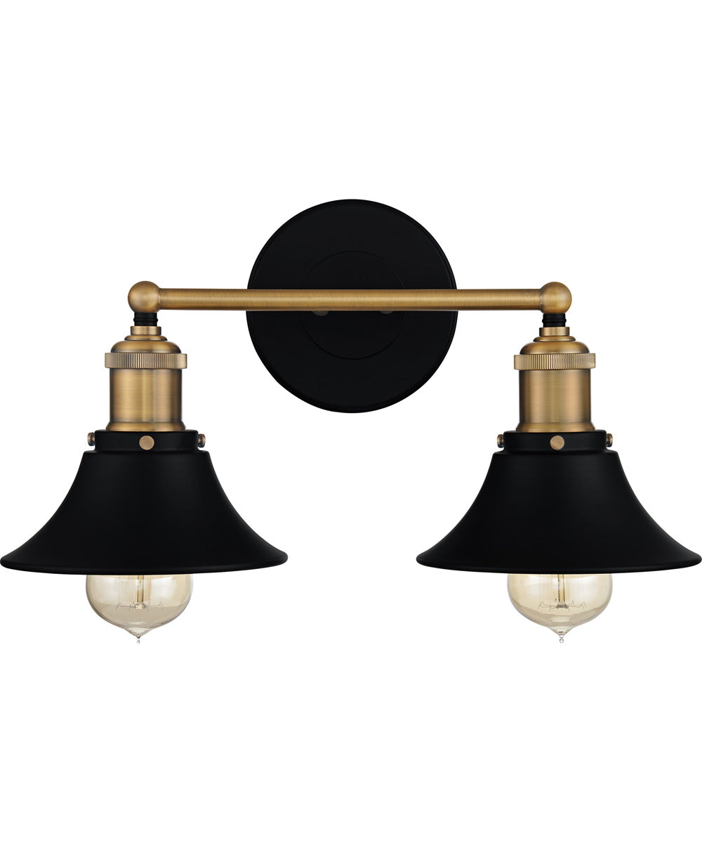 Trafalgar Medium 2-light Bath Light Matte Black