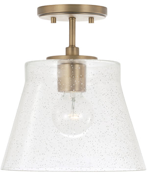 Baker 1-Light Dual-Mount Pendant/Semi-Flush Mount Aged Brass