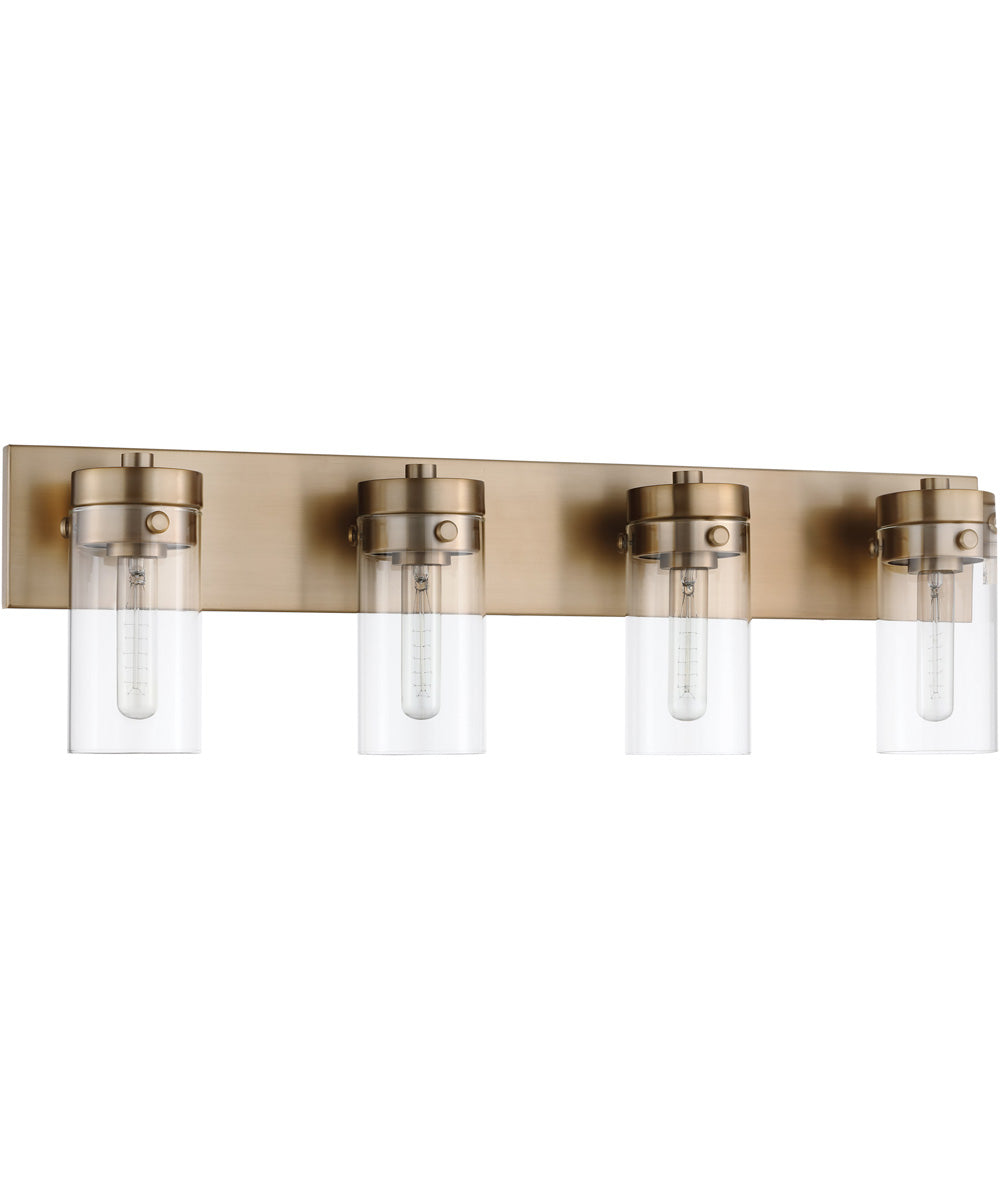 Intersection 4-Light Vanity & Wall Burnished Brass