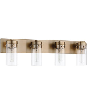 Intersection 4-Light Vanity & Wall Burnished Brass