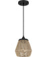 Romain Small 1-light Mini Pendant Earth Black