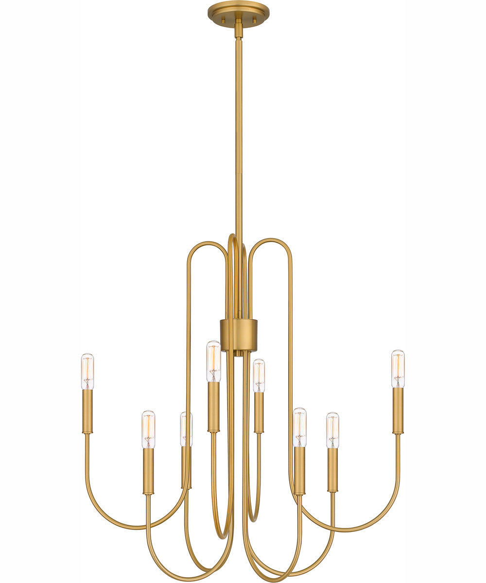 Cabry 8-light Chandelier Brushed Weathered Brass