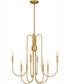Cabry 8-light Chandelier Brushed Weathered Brass