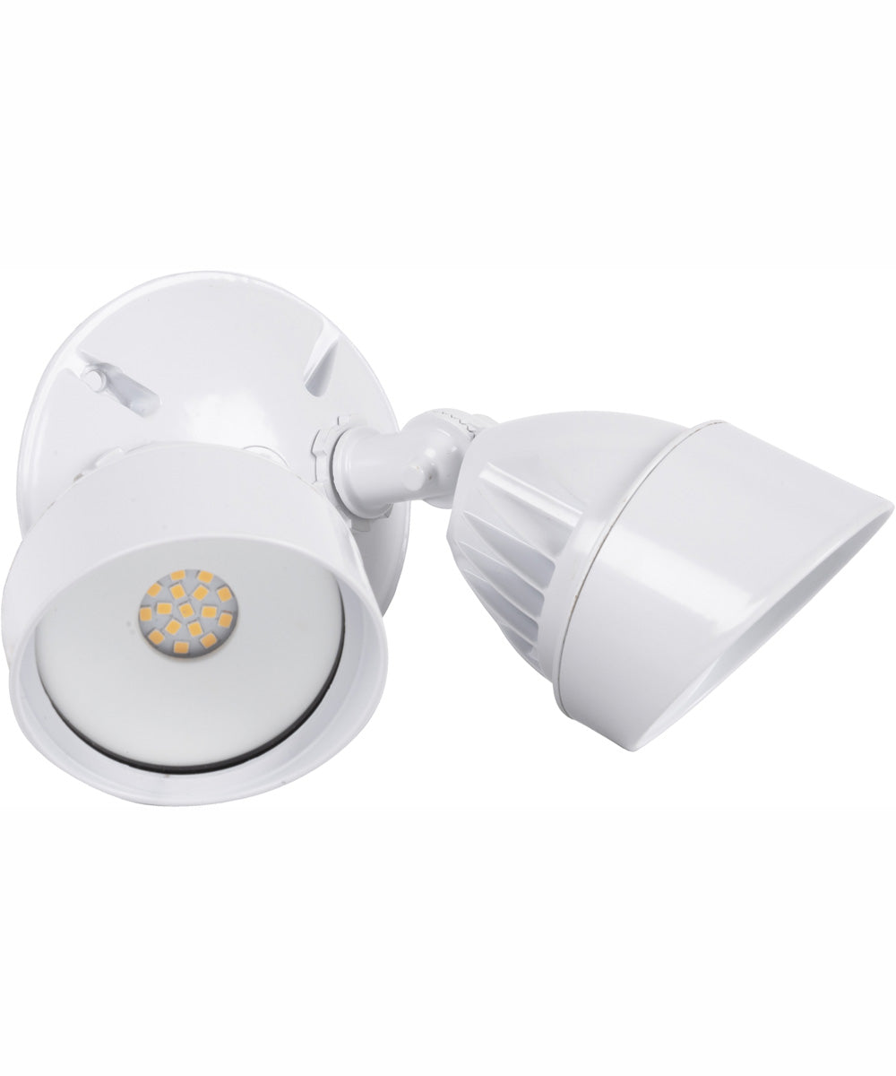 LED Flood 2-Light Outdoor Flood Light White