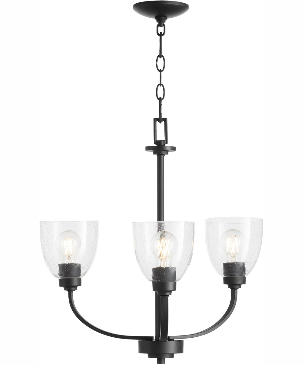 Reyes 3-light Chandelier Textured Black