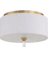 Fortuna 2-Light Flush Mount Satin Brass