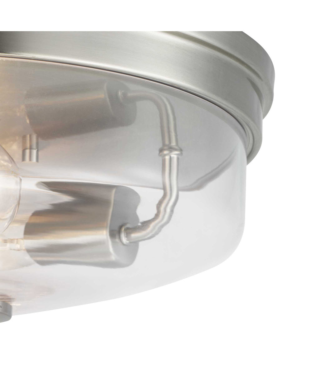 Blakely 2-Light 13-5/8" Flush Mount Brushed Nickel
