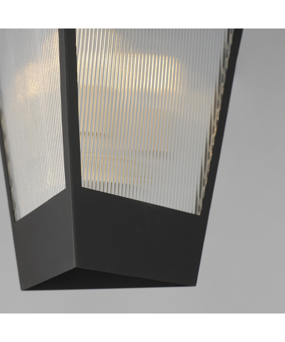 Triform 14 inch LED Outdoor Pendant Black / Antique Brass