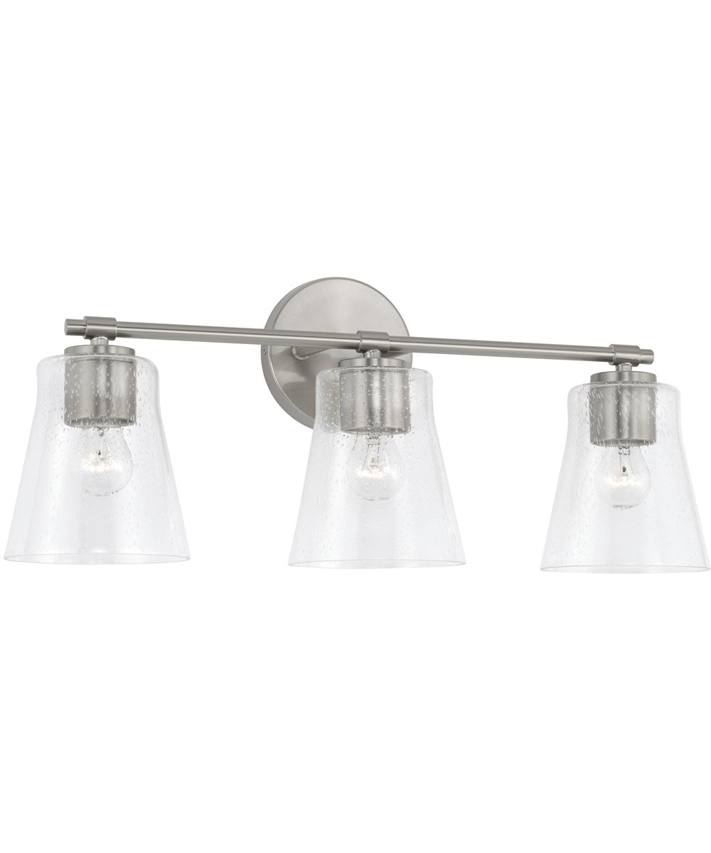 Baker 3-Light Vanity Brushed Nickel