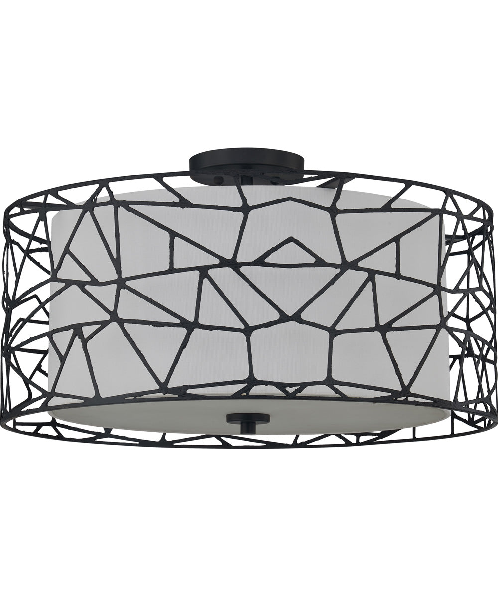 Newcastle 4-light Semi Flush Mount Matte Black