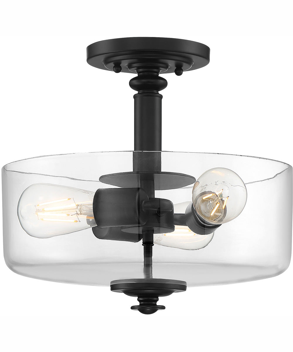 Dardyn 3-Light Convertible Semi Flush Flat Black