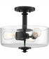 Dardyn 3-Light Convertible Semi Flush Flat Black