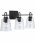 Fenton 3-Light Vanity Black Iron