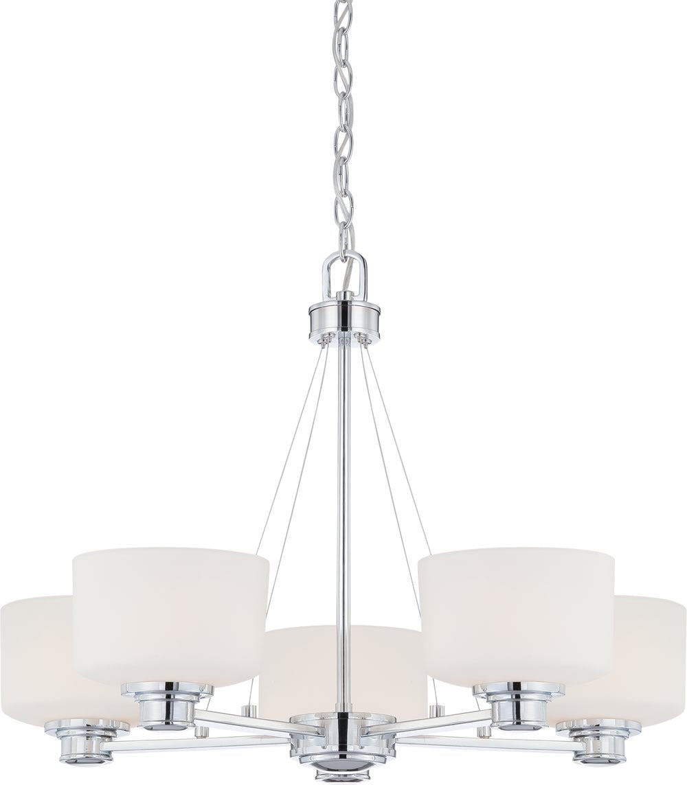 28"W Soho 5-Light Chandelier Polished Chrome