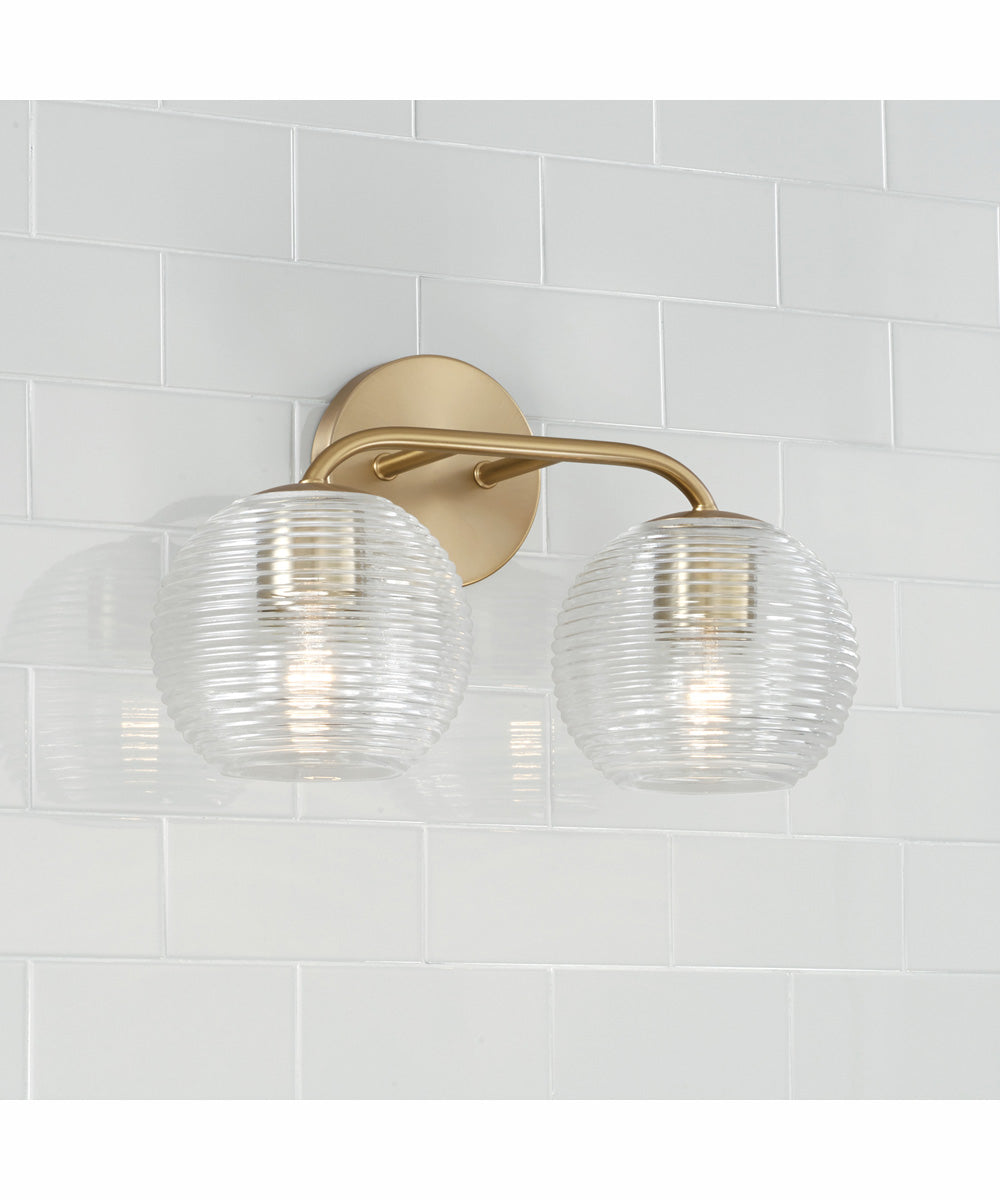 Dolan 2-Light Vanity Matte Brass