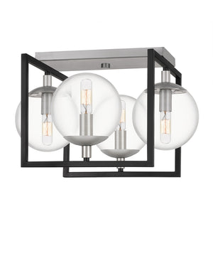Kane 4-light Semi Flush Mount Earth Black