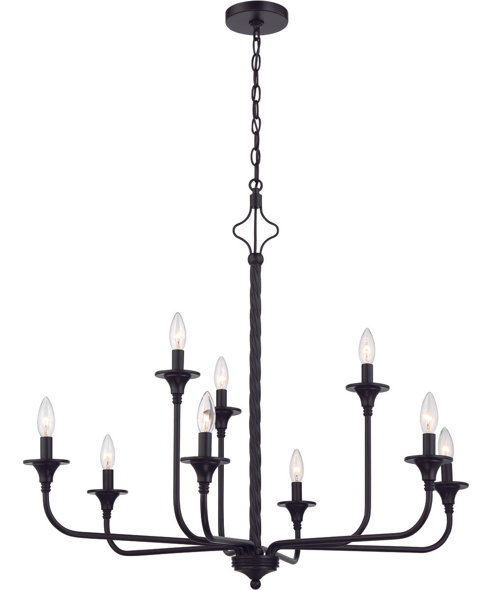 Jolenne 8-Light Chandelier Flat Black