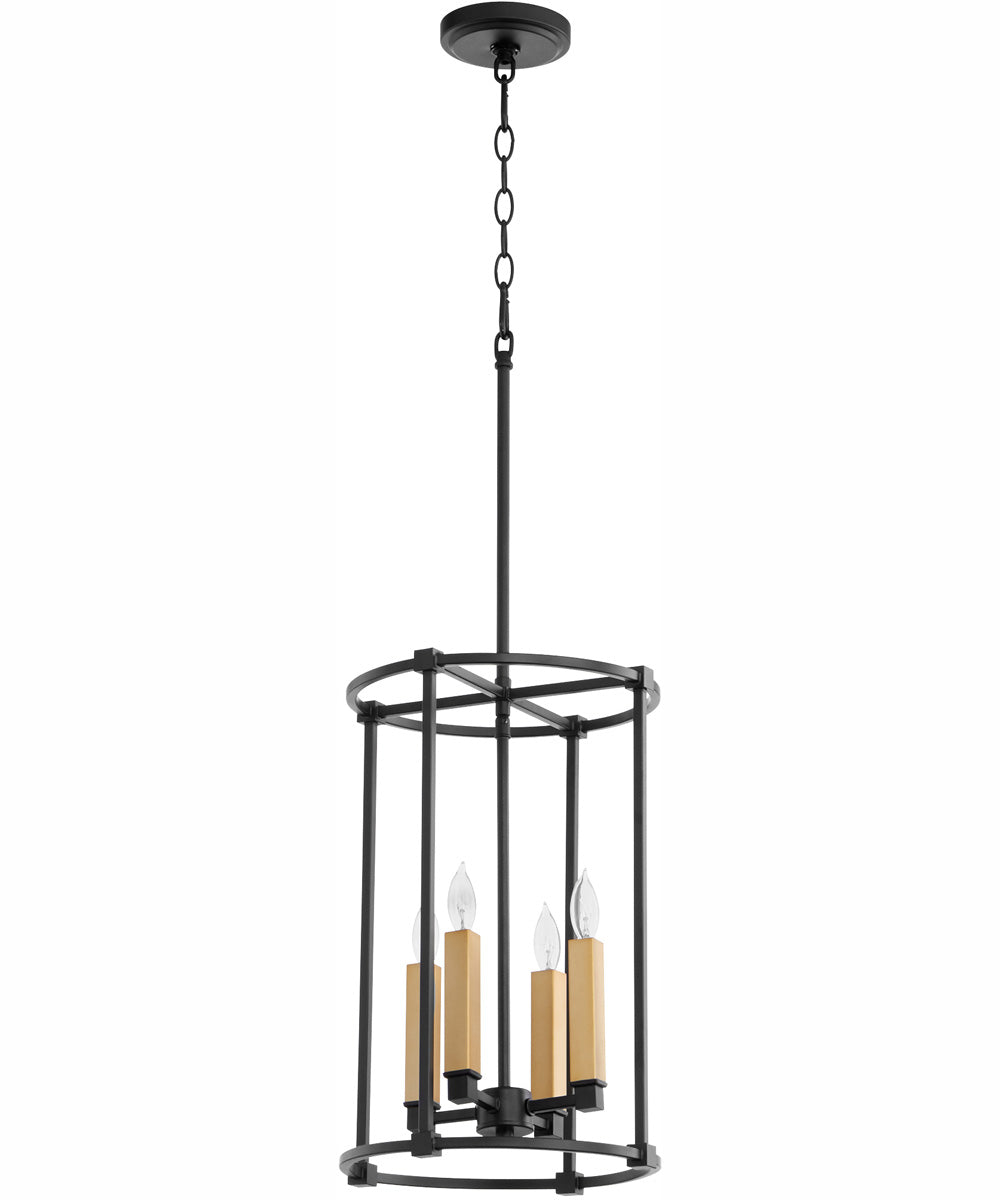 Olympus 4-light Entry Foyer Hall Chandelier Textured Black
