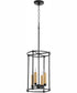 Olympus 4-light Entry Foyer Hall Chandelier Textured Black