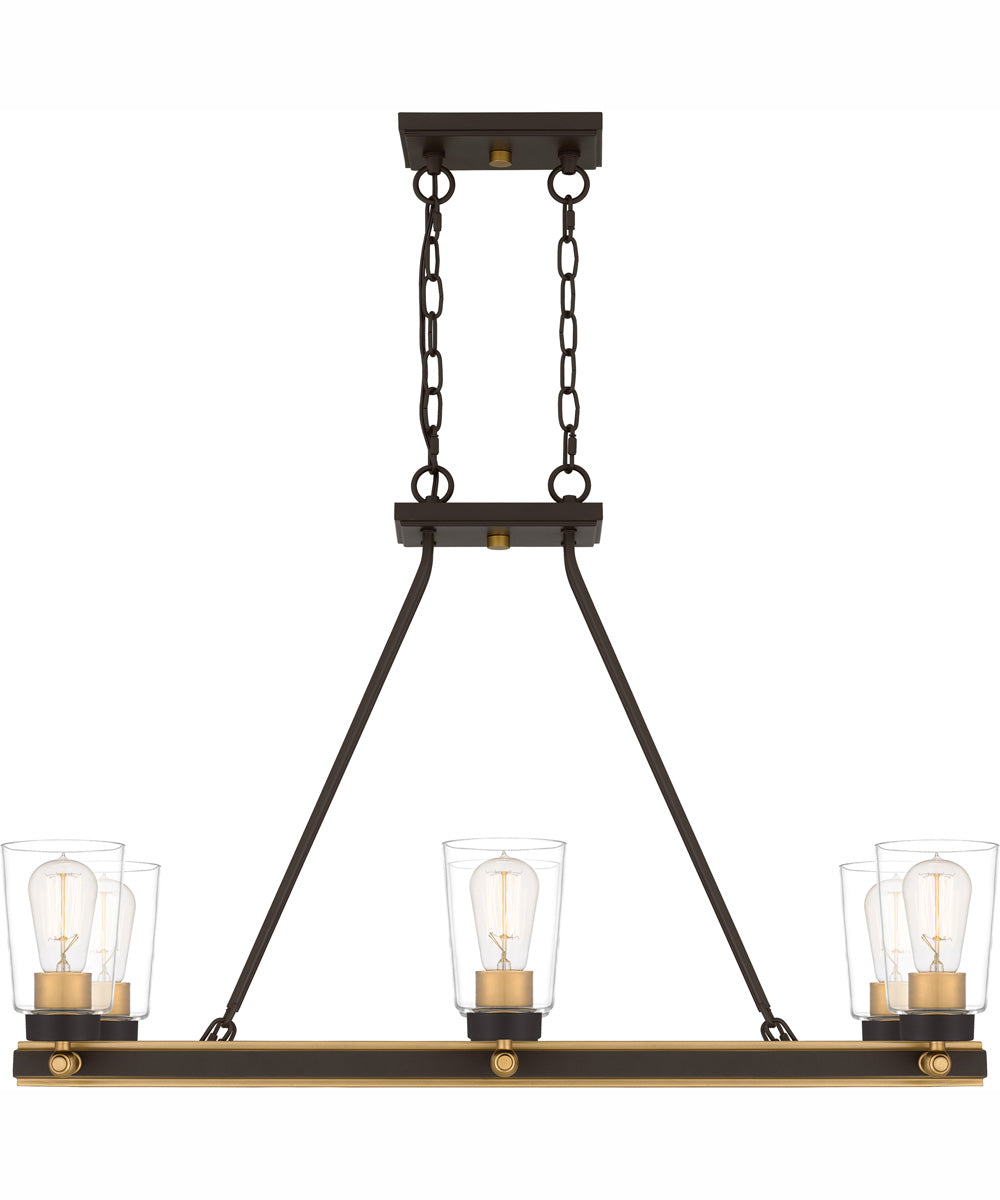 Atwood Small 6-light Island Light Old Bronze