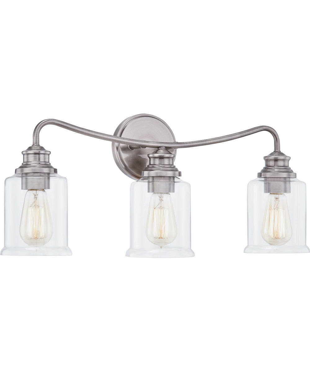 Rover Large 3-light Bath Light Polished Antique Nickel