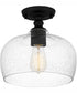 Quoizel Semi-Flush Mount Small 1-light Semi Flush Mount Matte Black