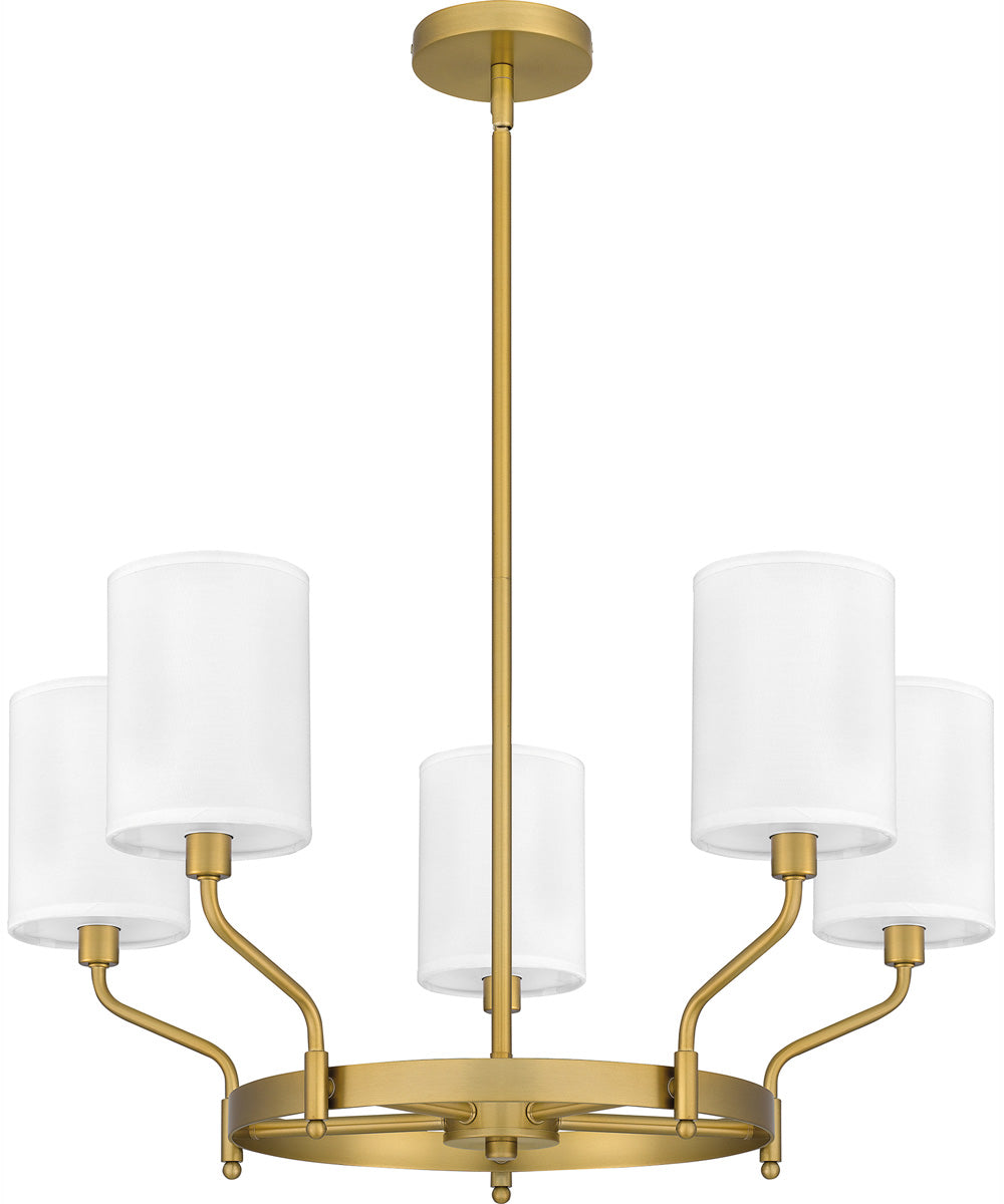 Parkington 5-light Chandelier Aged Brass