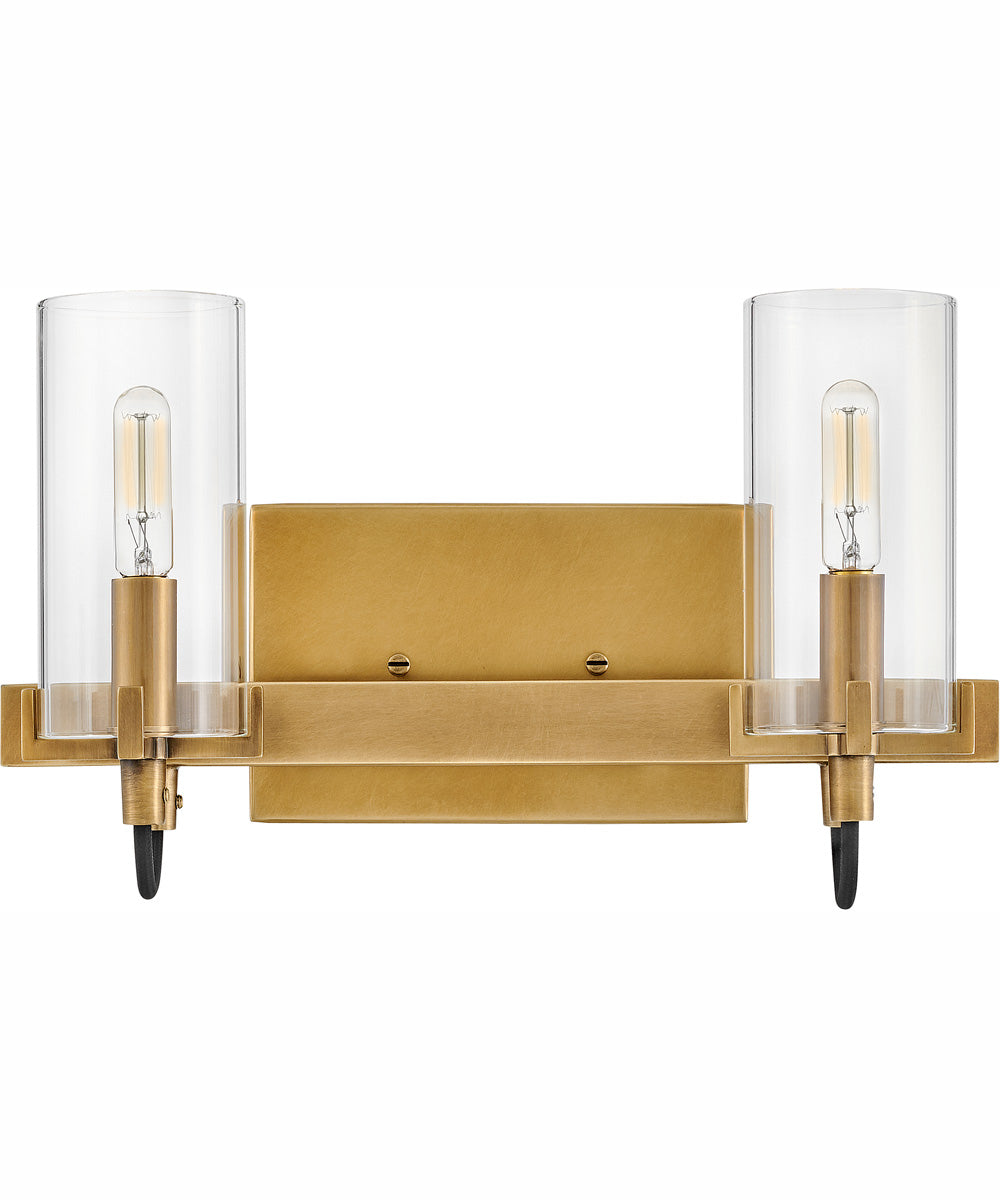 Ryden 2-Light Two Light Vanity in Heritage Brass