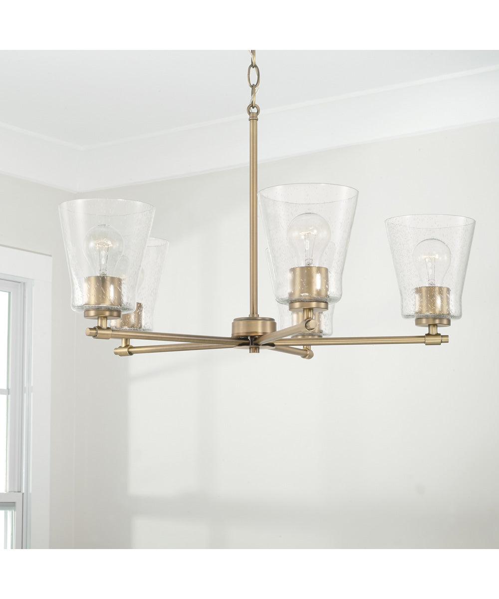 Baker 5-Light Chandelier Aged Brass