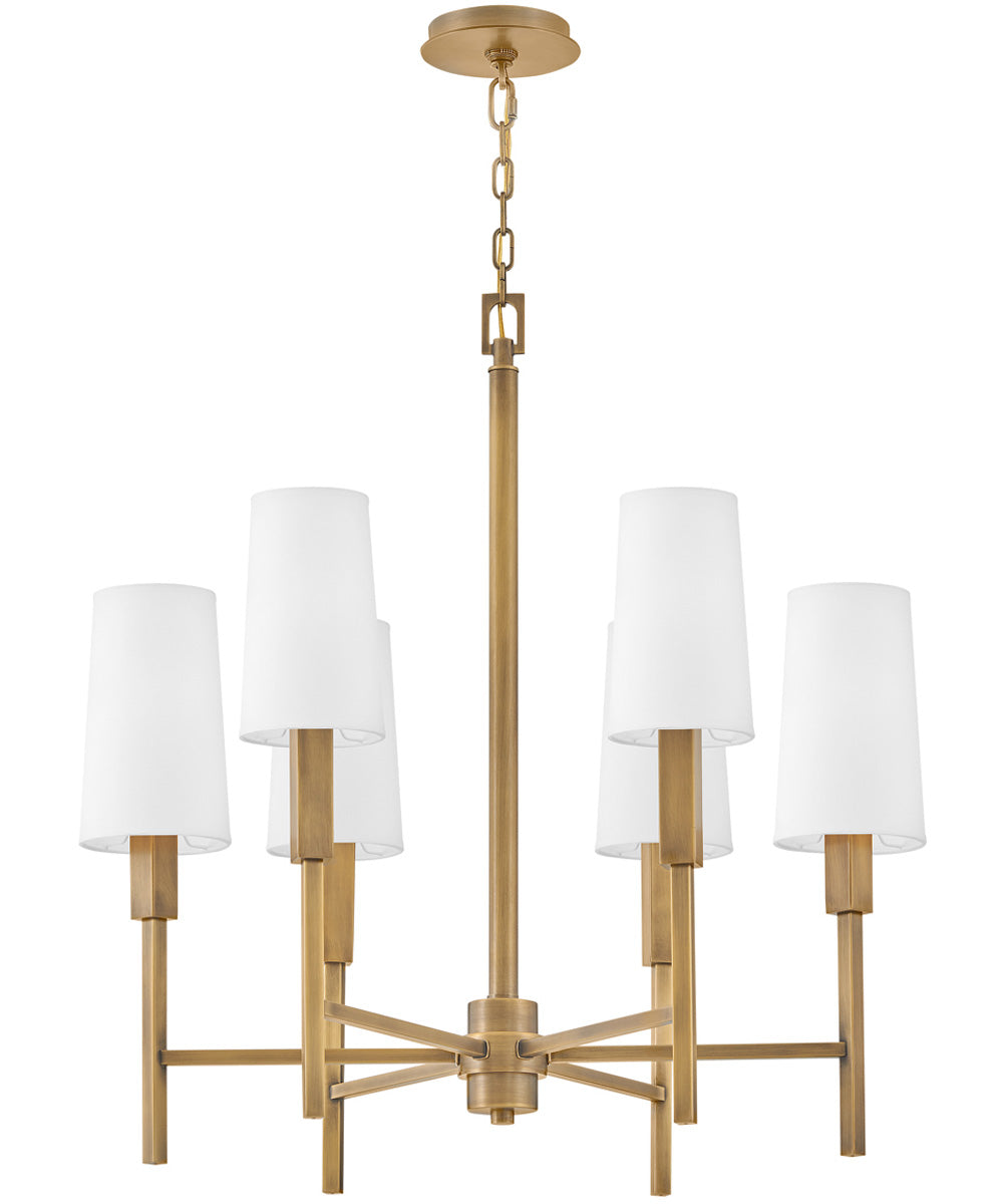 Fenwick 6-Light Medium Chandelier in Heritage Brass