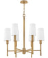Fenwick 6-Light Medium Chandelier in Heritage Brass