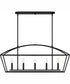 Concho Bay Medium 5-light Island Light Matte Black