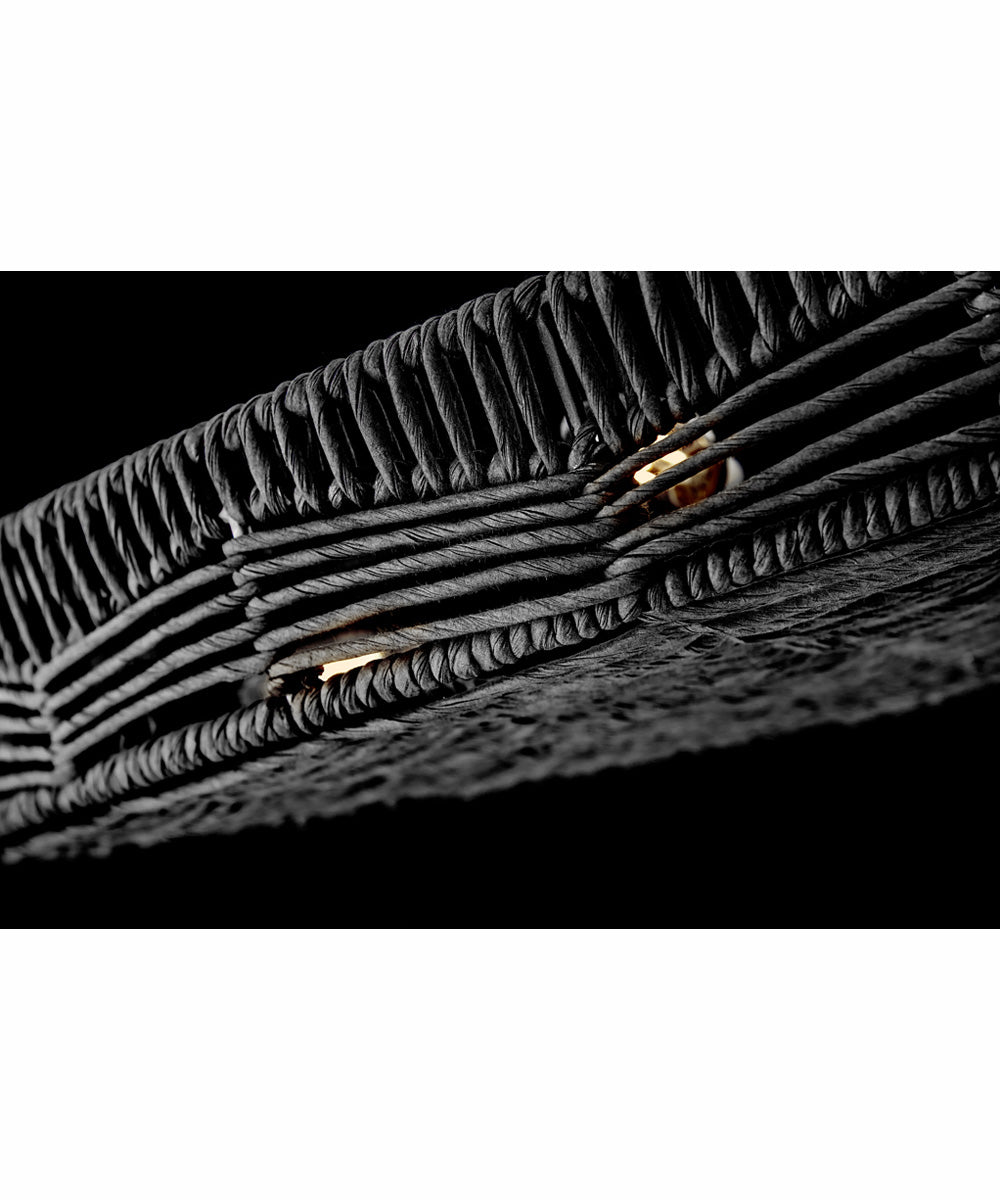 Ophelia 6-Light Medium Convertible Pendant in Black with Black Natural Shade