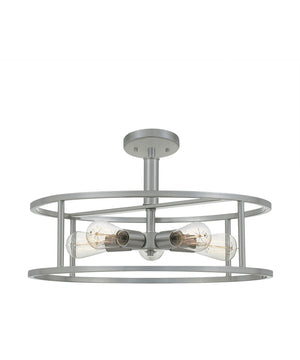 New Harbor 5-light Semi Flush Mount Brushed Nickel
