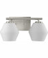 Copeland 2-Light Mid-Century Modern Vanity Light Brushed Nickel