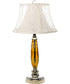Glossy Amber 24% Lead Crystal Table Lamp