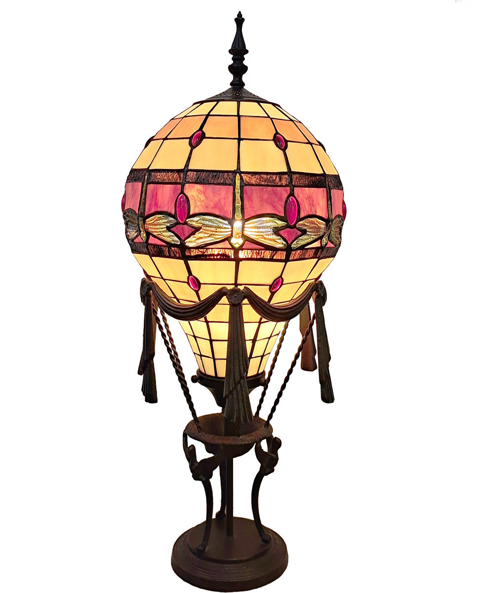 Abrazo Dragonfly Tiffany Table Lamp