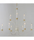 Charlton 9-Light Chandelier Weathered White/Gold Leaf