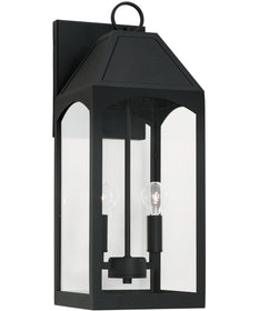 Burton 2-Light Outdoor Wall-Lantern Rain or Shine - Black