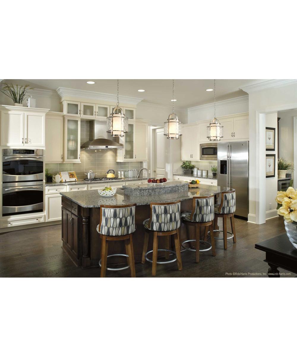 Bay Court 1-Light Foyer Pendant Brushed Nickel