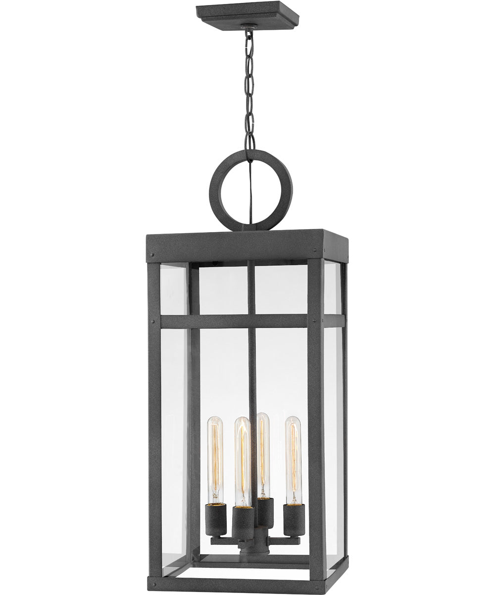 Porter 4-Light LED Large Outdoor Single Tier in Aged Zinc