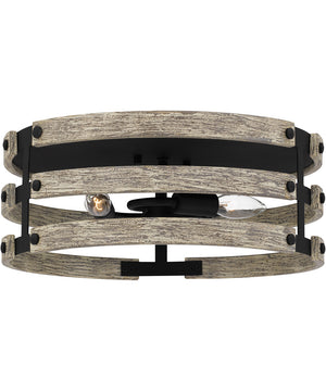 Ashburn 3-light Flush Mount Earth Black