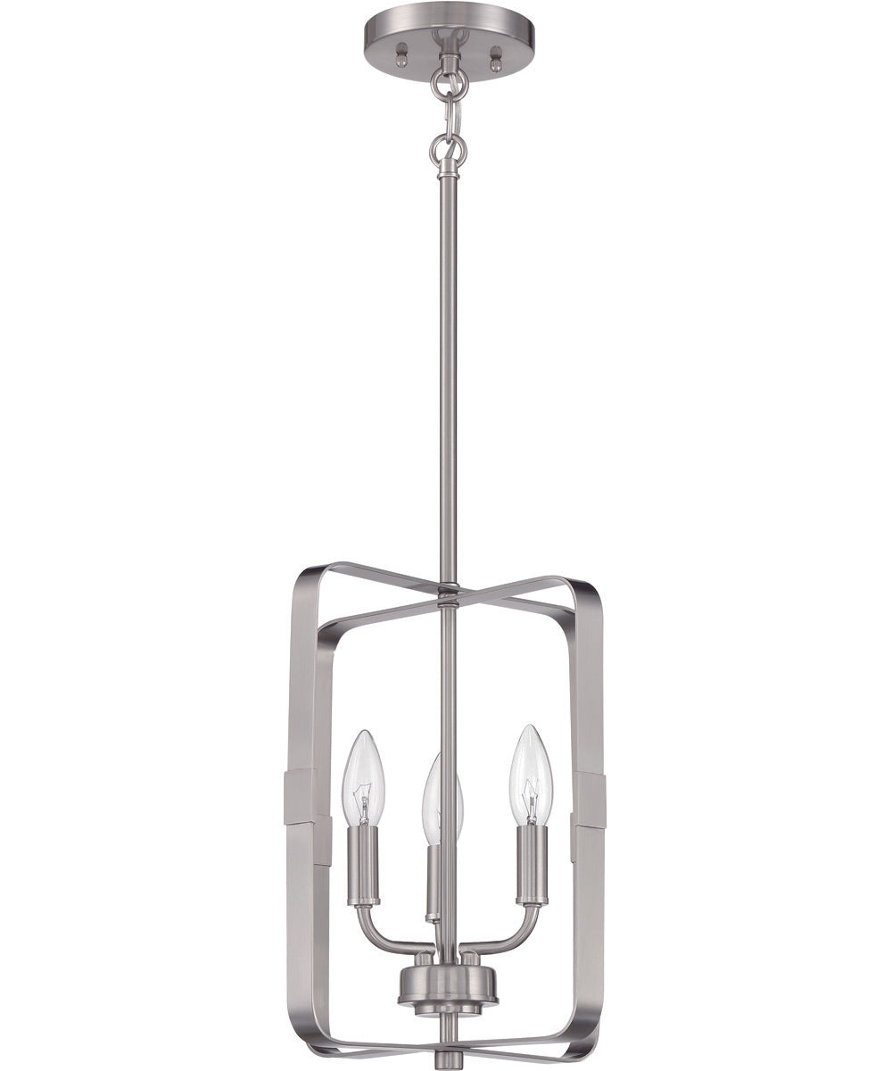 Stowe 3-Light Foyer Brushed Polished Nickel