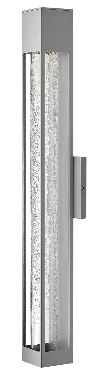 28"H Vapor 1-Light Large Outdoor Wall Light in Titanium