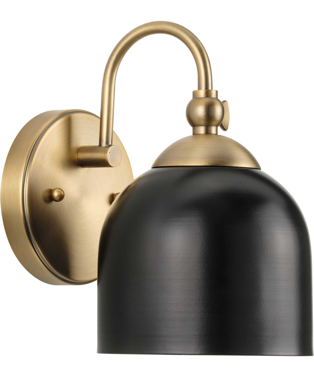 Dalton 1-Light Farmhouse Metal Shade Bath Vanity Light Vintage Brass