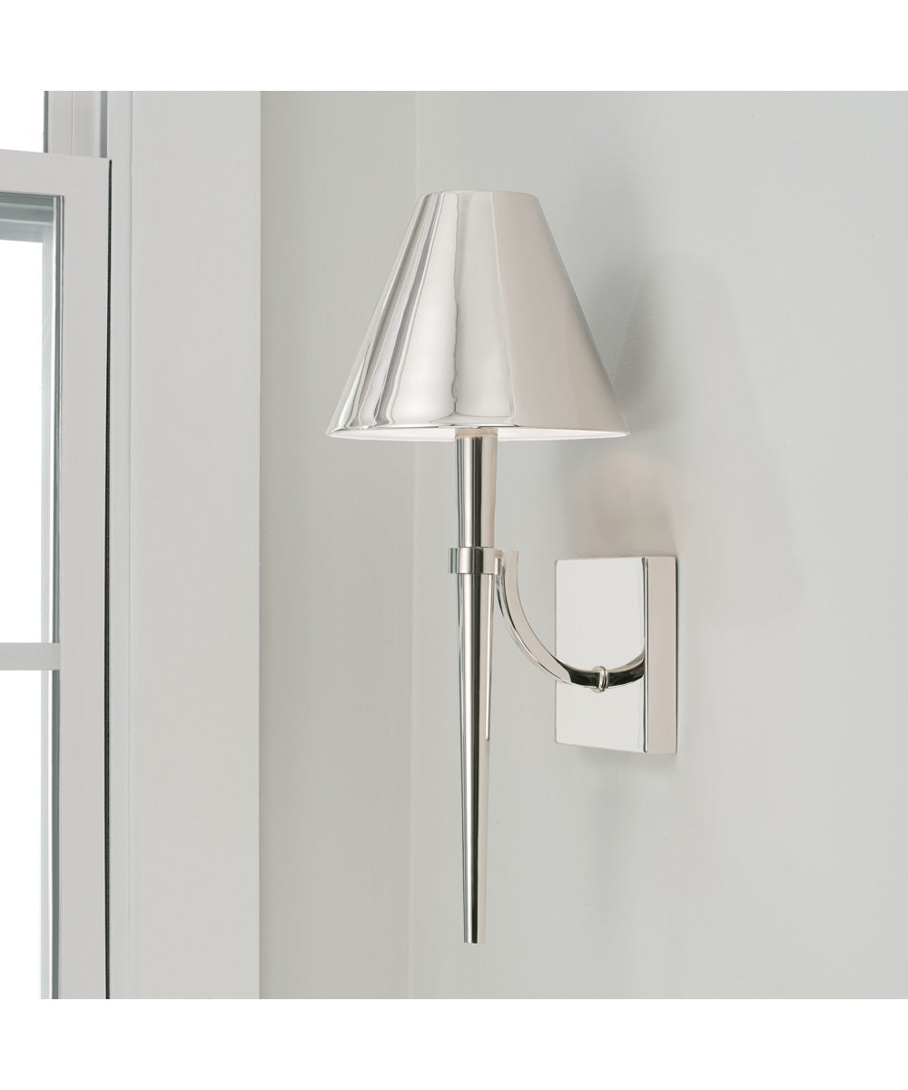 Holden 1-Light Sconce Polished Nickel