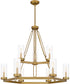 Valens 9-light Chandelier Aged Brass